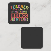 先生は私の名前の本は私のゲームおもしろい100日 スクエア名刺 (正面/裏面)