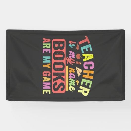 先生は私の名前の本は私のゲームおもしろい100日 横断幕 (横)