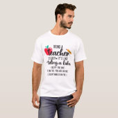 先生は簡単だバイクフーに乗っているような Tシャツ (正面フル)