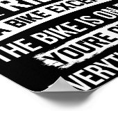 先生は簡単でバイクもしくは自転車に乗る人 ポスター (角)