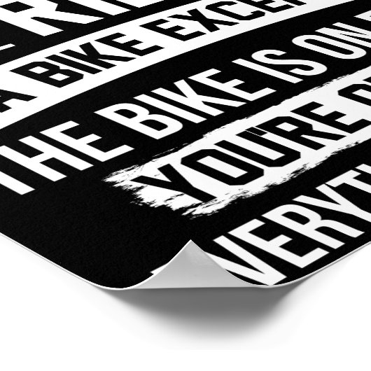 先生は簡単でバイクもしくは自転車に乗る人 ポスター (角)