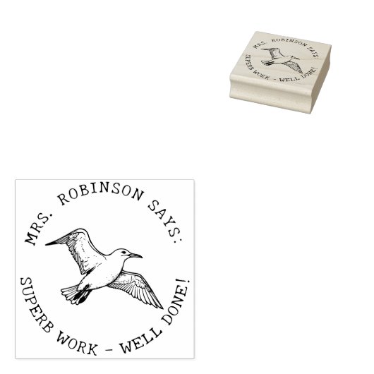 先生は自分のアルバトロスの素晴らしい作品を作る ラバースタンプ