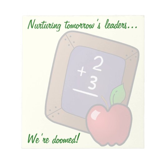 先生は自分の子どもの将来について真実を知っている ノートパッド (正面)