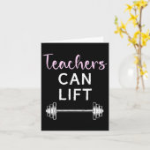 先生は重量挙げおもしろいリフトトレーニング カード (黄色い花)