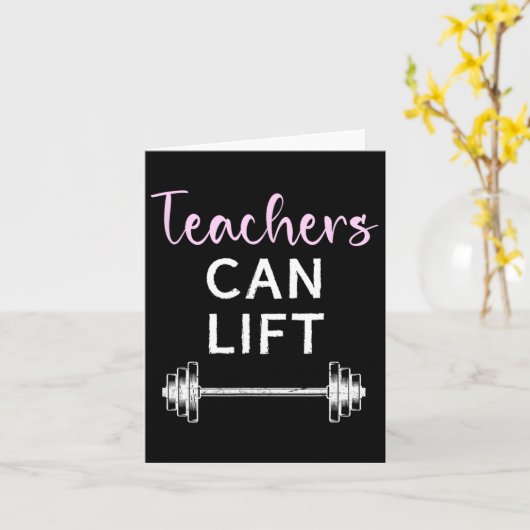 先生は重量挙げおもしろいリフトトレーニング カード (黄色い花)