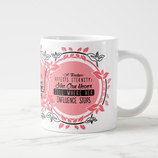 先生は、彼女が決して分からない多様性に影響を与える ジャンボコーヒーマグカップ (右)