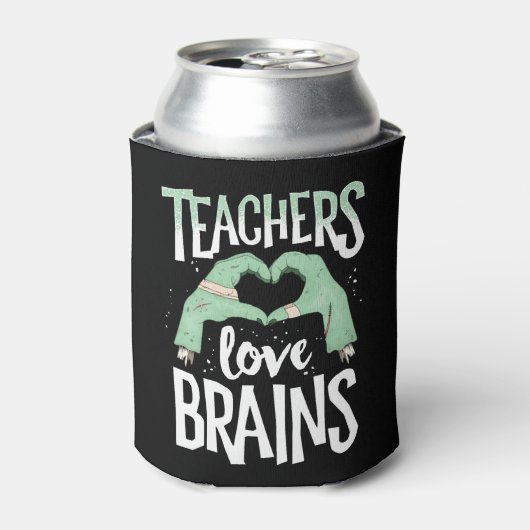 先生はLove BrainsハロウィーンTシャツの衣装 缶クーラー (缶正面)