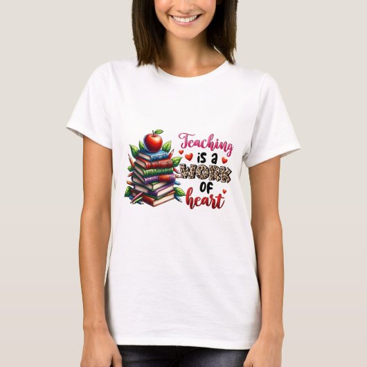 先生へのギフト｜先生は愛の仕事 Tシャツ (正面)