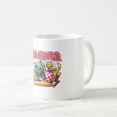 先生へのギフト | 花柄の先生 コーヒーマグカップ (正面右)