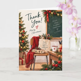 先生へのクリスマスカード、ありがとうございます カード