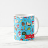 先生へのクリスマスプレゼント 名入れ コーヒーマグカップ (正面右)