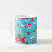 先生へのクリスマスプレゼント 名入れ コーヒーマグカップ (正面左)