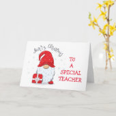 **先生へのクリスマス** カード (黄色い花)