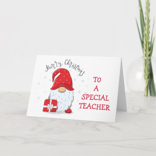 **先生へのクリスマス** カード (正面)