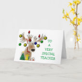 **先生へのクリスマス**カード カード (黄色い花)