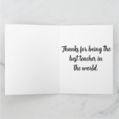 先生へのバレンタインカード カード (内部)