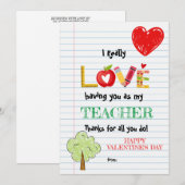 先生へのバレンタインカード シーズンカード (正面/裏面)