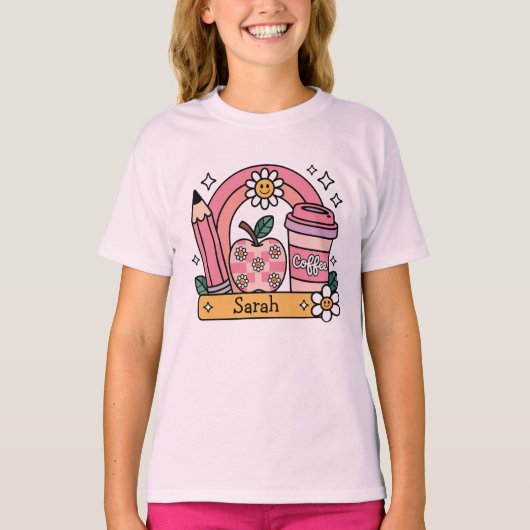 先生への個性的な名前入りギフト Tシャツ (正面)