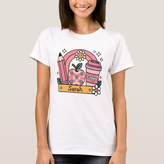 先生への個性的な名前入りギフト Tシャツ (正面)