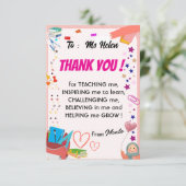 先生への子供からの感謝カード サンキューカード (スタンド正面)