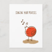 先生への感謝の気持ち メッシー リトル バード サンクス ポストカード (正面)