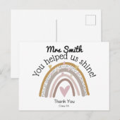 先生への感謝の虹ギフト ポストカード (正面/裏面)