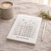 先生への感謝の贈り物 花の積まれた本 ノートパッド