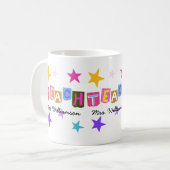 先生への感謝を伝えるモダンなギフト コーヒーマグカップ (正面左)