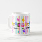 先生への感謝を伝えるモダンなギフト コーヒーマグカップ (正面左)
