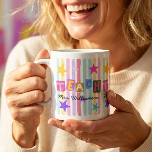 先生への感謝を伝えるモダンなギフト コーヒーマグカップ