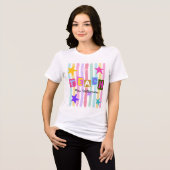 先生への感謝を伝えるモダンな教師ギフト トライブレンドTシャツ (正面全面)