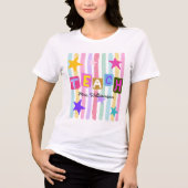 先生への感謝を伝えるモダンな教師ギフト トライブレンドTシャツ (正面)