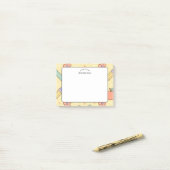 先生への感謝を表す黄色のサプライ柄 ポストイット (デスク上)