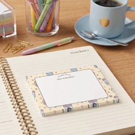 先生への感謝を込めたアート用品のパターン ポストイット