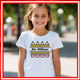 先生への感謝を込めた鉛筆デザイン バックトゥスクールギフト トライブレンドＴシャツ