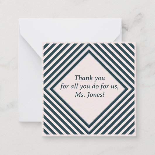 先生への感謝カード ノートカード (正面)