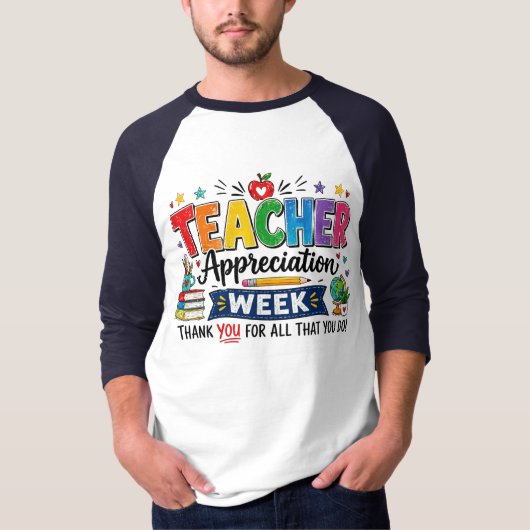 先生への感謝週間 メンズ Tシャツ (正面)