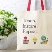 先生への感謝 Teach Inspire Repeat カスタム トートバッグ