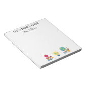 先生への感謝 Teach Inspire Repeat カスタム ノートパッド (アングル)
