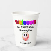 先生へようこそ 紙コップ (裏面)