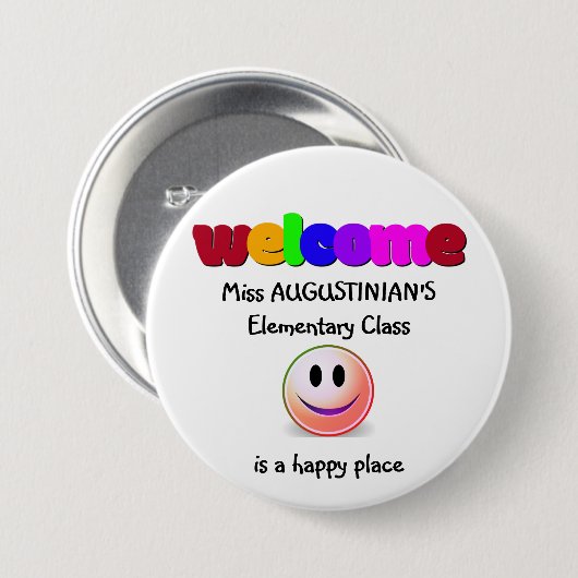 先生へようこそ 缶バッジ (正面&裏面)