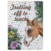 先生へ trot (速歩)で出勤 クリップボード (裏面)
