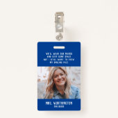 先生またはナースの写真名バッジ バッジ (裏面クリップ)