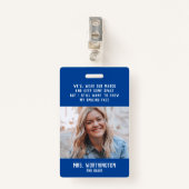 先生またはナースの写真名バッジ バッジ (正面クリップ)