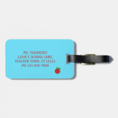 先生またはバス運転手かわいい動物|の名前をカスタムする ラゲッジタグ (裏面横)