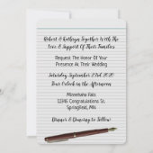 先生または大学生結婚式招待状 招待状 (裏面)