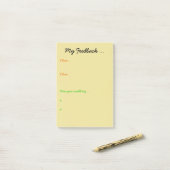 先生または学生のフィードバック ポストイット (デスク上)