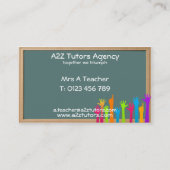 先生または家庭教師の名刺 名刺 (裏面)