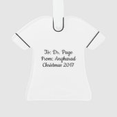 先生または教授のためのAcademic Badassカスタムなギフト オーナメント (裏面)