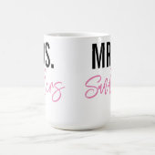 先生または新婚のMrsパーソナライズされたマグカップ コーヒーマグカップ (中央)